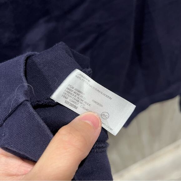 AG Adriano Goldschmied Women's Cubo Sweatshirt Indigo Ink Blue Cropped Womens M - Picture 5 of 7